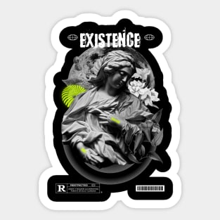 "EXISTENCE" WHYTE - STREET WEAR URBAN STYLE Sticker